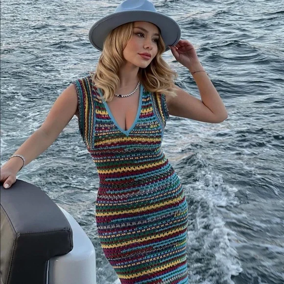 Zara Multicolor Knit Dress